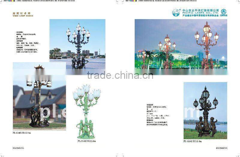 Die-cast aluminum garden light with PMMA lampshade