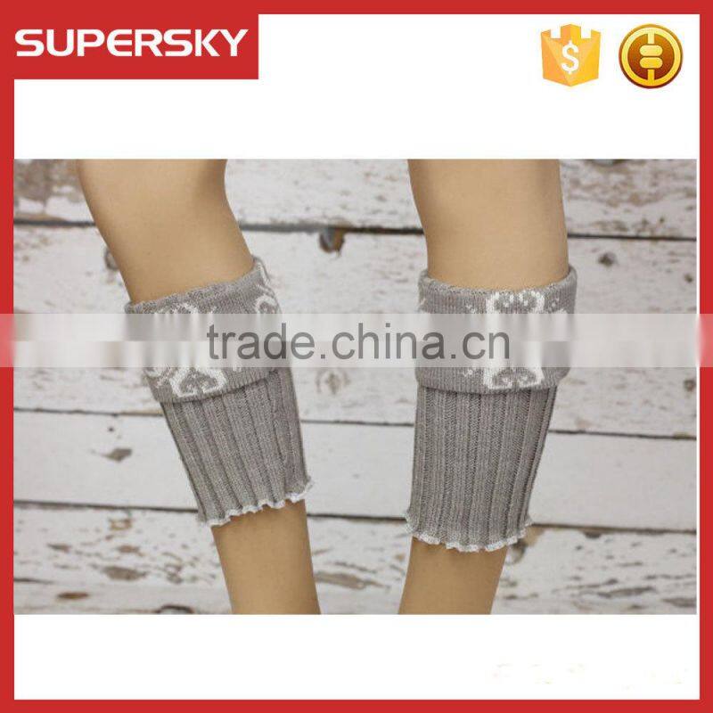 2015 fashion custom winter women cable knitted boho boot cuffs