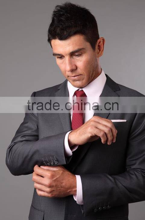 The Classic Wool and Cashmere Charcoal Grey Suit