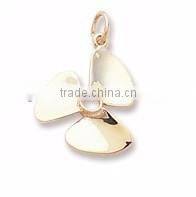 3 dimensional propeller pendants for bracelet zinc alloy charms and pendants