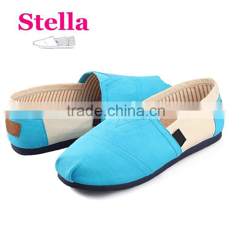 ladies popular rubber sole blank canvas shoes