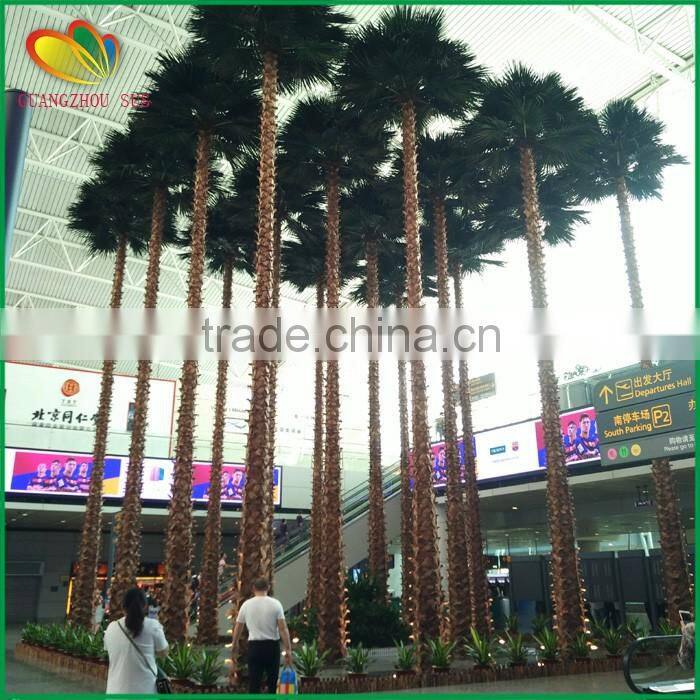Top quality large steel palm tree plastic palm tree for indoor