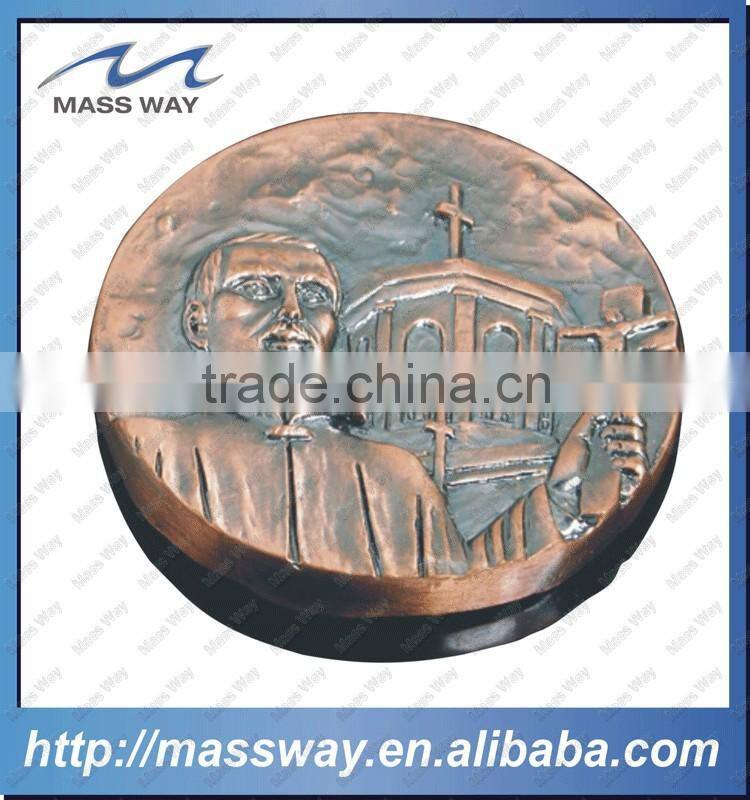 custommized souvenir 3D metal engraved commemorative plates