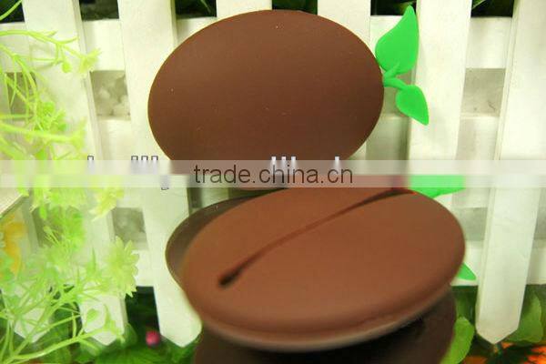 Silicone Custom Coffee Bean Shaped Design Key Chain