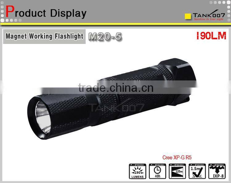 reparation tool cree flashlight torch waterproof with magnet tail can adsorb on metal surface