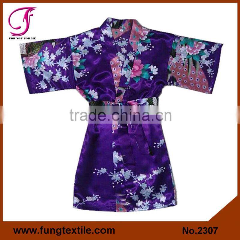 2305 Wholesales Children 13 Colors 7 Size Silk Satin Robe