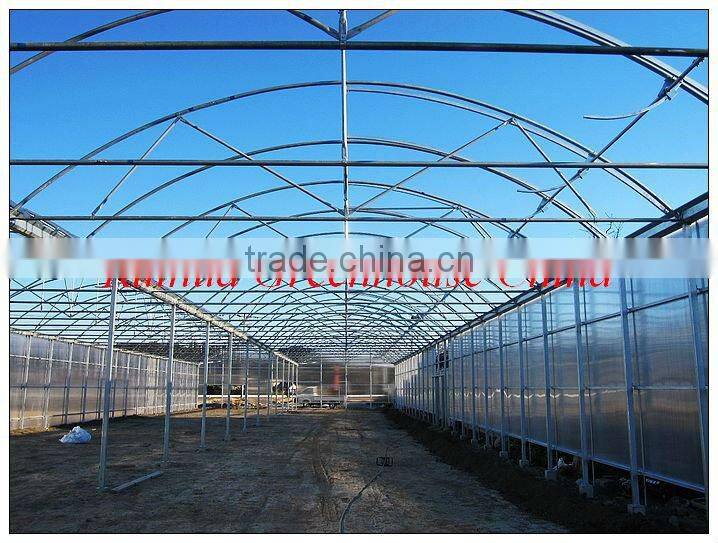 Double inflated plastic film greenhouse