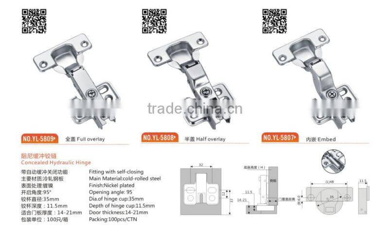 35mm slide-on Hydraulic Hinge