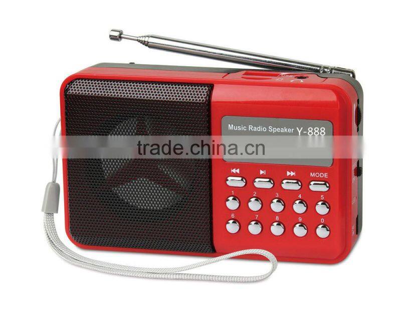mini digital portable speaker with am fm radio