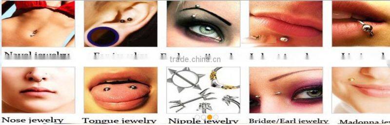 Body piercing jewellery colorful wholesale custom pyrex glass ear stretcher