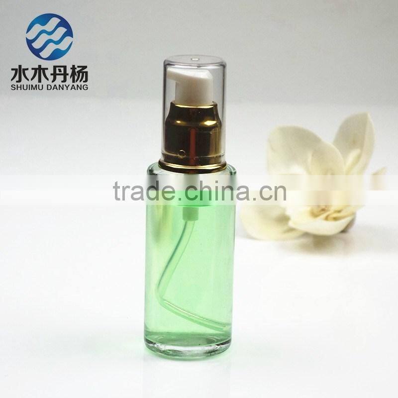 factory supply 50ml luxury cosmetic airless lotion pump glass bottle