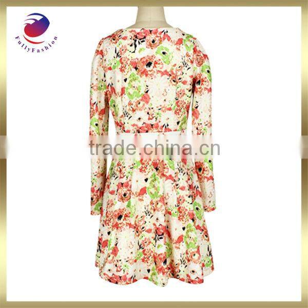 fancy dresses for girls printed long sleeve fashion maxi dress