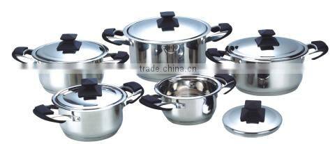 Stainless Steel 10pcs casserole set/cookware set
