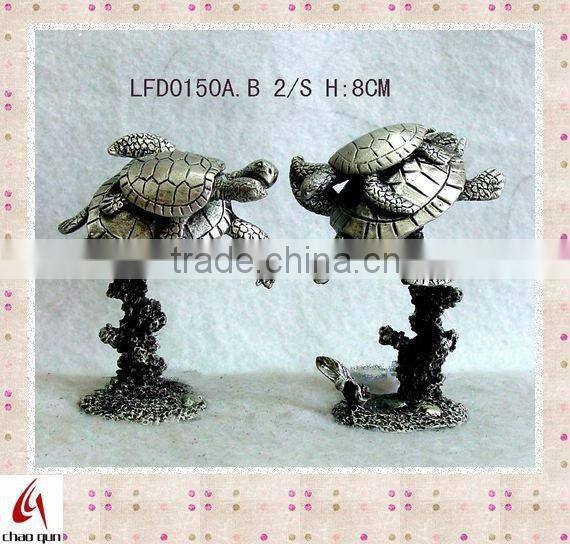2012 crafts metal pewter turtle sculpture statue