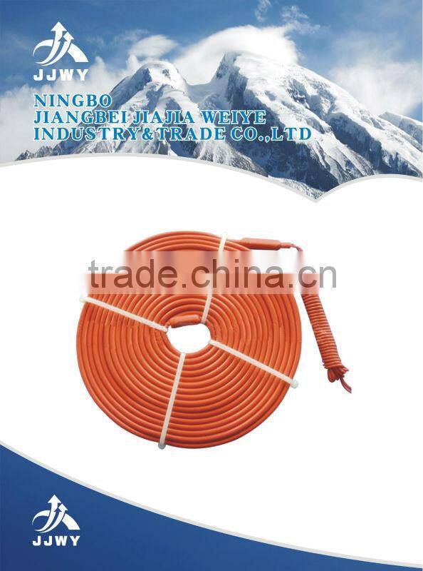 Silicon elastomer insulated drain pipe roof de-icing