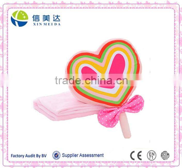Colorful Delicious Sweet Lollipop Plush Pillow & Blanket