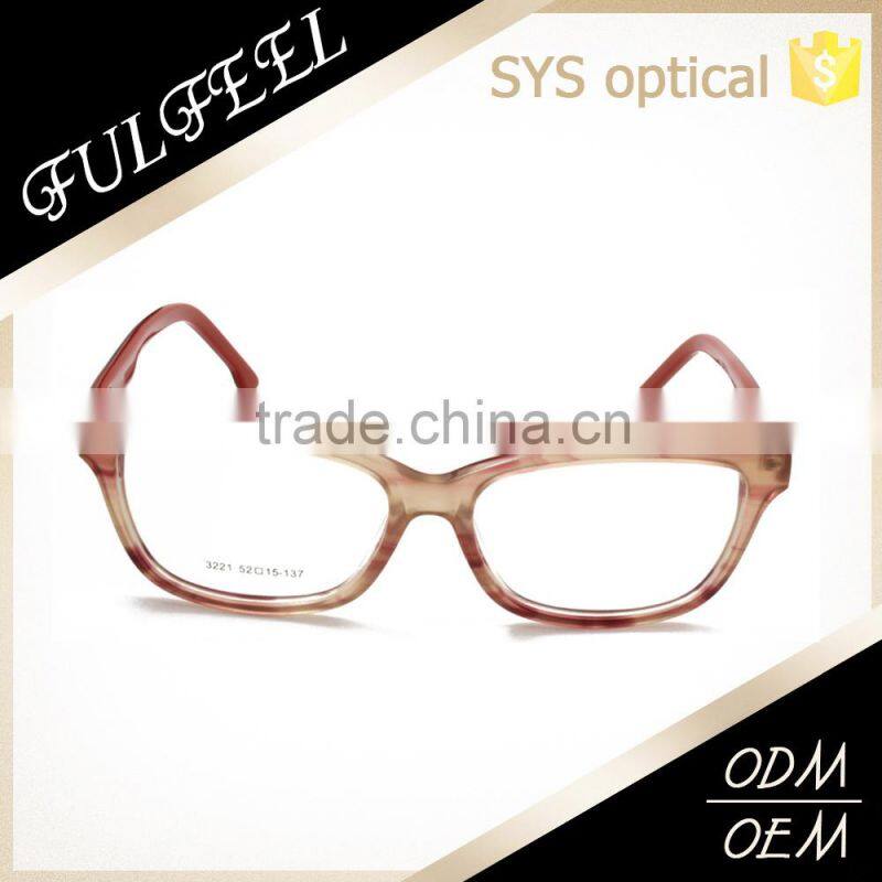 2016 Novel fashion hot sale translucent acetate optical frames