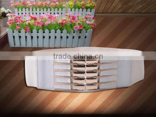 New Arrival Women Waist Belts Top Quality Elastic Lady Belt With PU Leather Ending