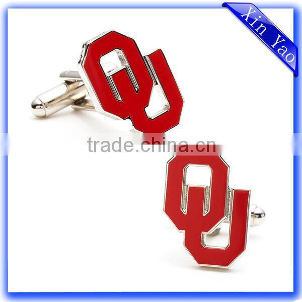 Directly factory sale custom shaped enamel bronze cufflink