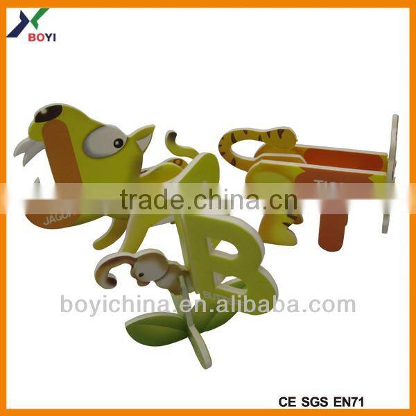 2014 Hotsale Hippopotamus 3d Puzzle, DIY Animal Toy Intelligent Development For Children