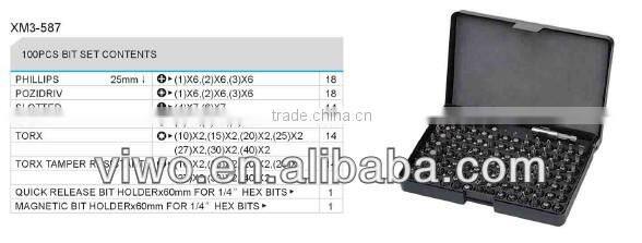 S2 materail 100pcs screwdriver bit set