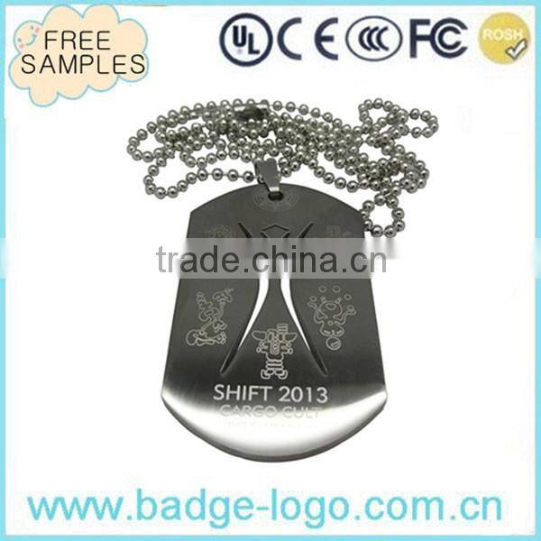 custom printed epoxy dog tags with bead chain