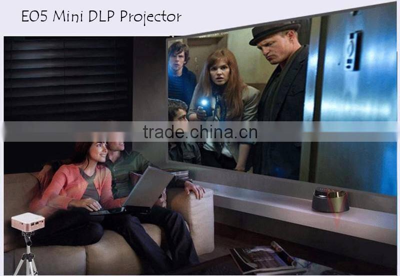 Mini Projector E05 Bluetooth Wifi Home Theater Pico Portable Pocket LED USB DLP Projector Android 4.4 Built in battery 3000mA