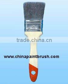 Paint brush with wooden handle