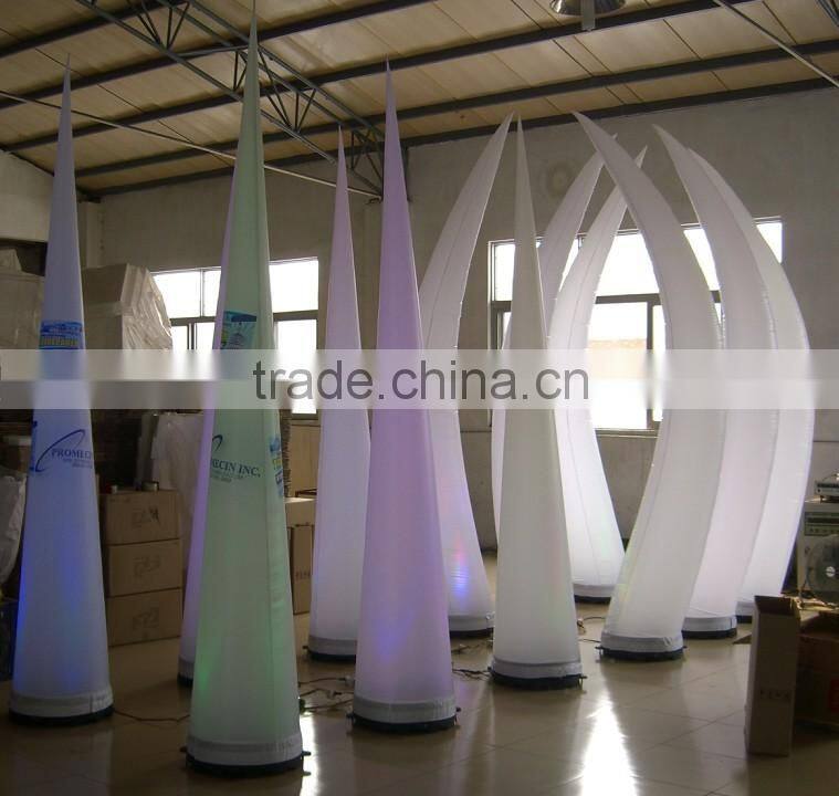 3M Height color changing LED night lighting inflatable advertising pillar