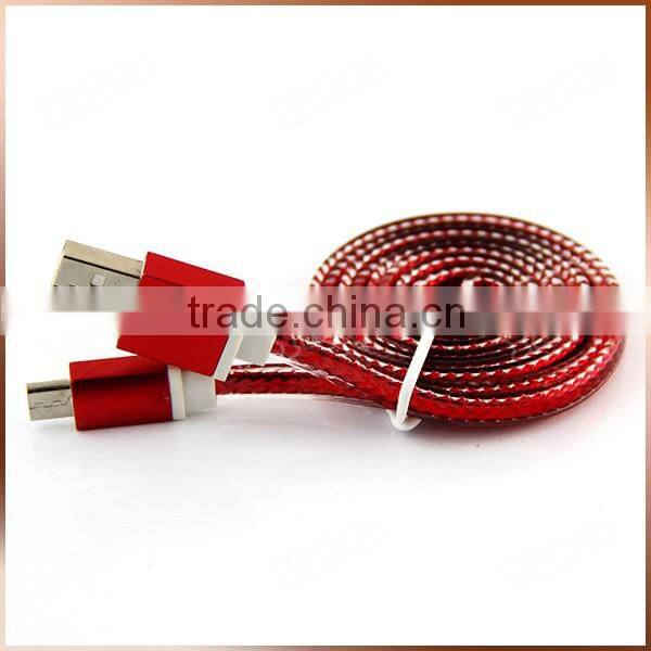 Blue 8 Pin Lightn Cable Braided Transparent Charger Cable
