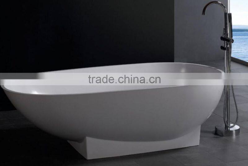 Artificial stone modern design freestanding bathtub,acrylic solid surface bathtub