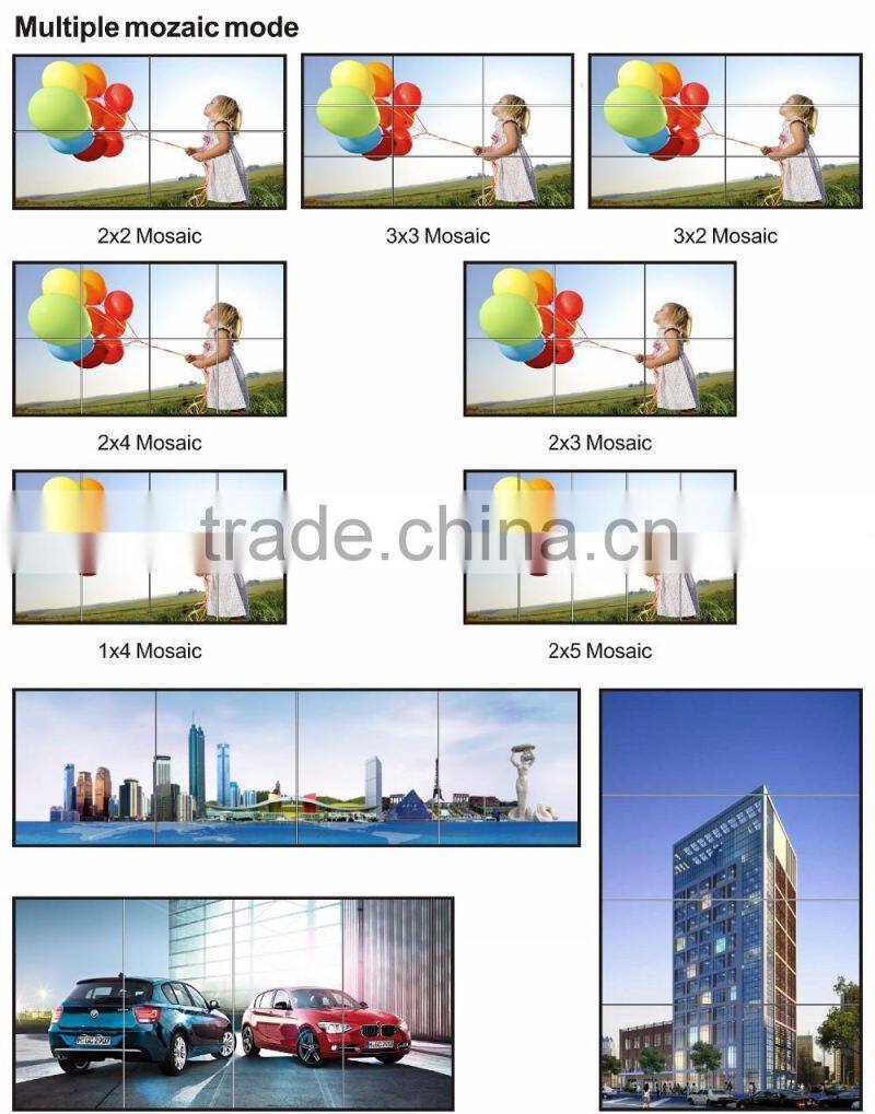 LINK-MI LM-VW02 1in4out (USB/VGA/AV/HDMI) to HDMI 1X4 Converter Splitter/matrix HDMI 2x2 3x3 LED Video wall controller