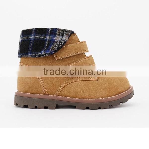 2016 Designer Wheat Color Leather Ankle Shoes for Baby Boys