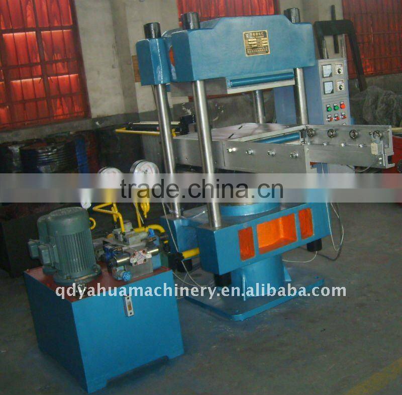 Column Type Hydraulic Rubber Floor Vulcanizing Press/Manual Push-Pull Rubber Vulcanizer