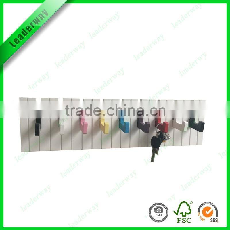 Morden wooden piano keyboard clothes hook