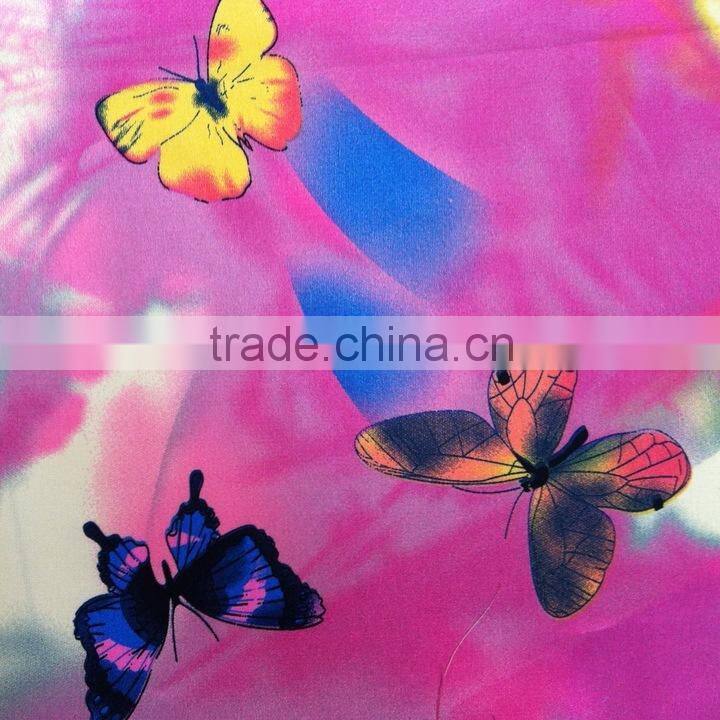 2015 Custom Digital cationic Polyester Spandex Printed Knitting Fabric microfiber fabric dye for home textile