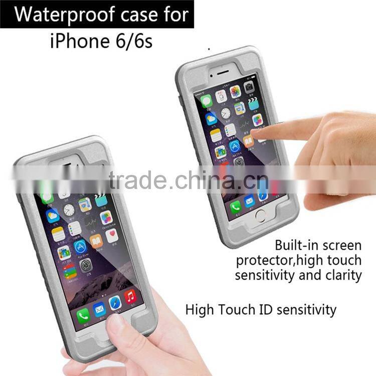 100% Seal Waterproof Phone Case for iPhone 6 6S White IP68 Mobile Housing