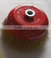 Bowl cup brush, crimped wire