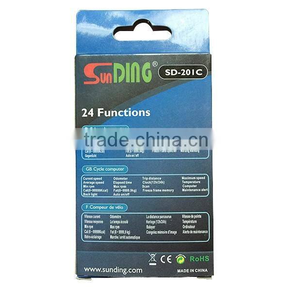 24function Sunding wireless bike computer mountain bike speed meter