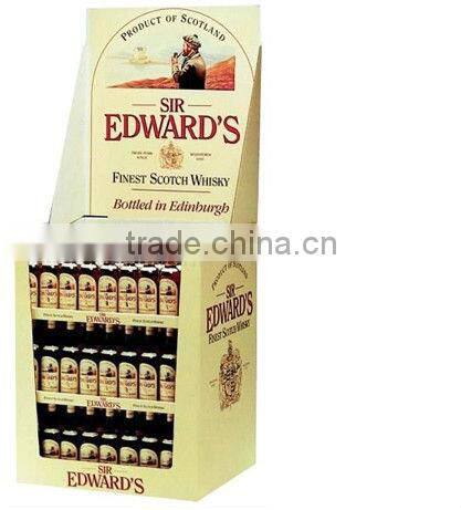 Cardboard promotional tasty wine display stand