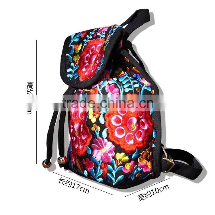 Delicate and pretty kids backpack handmade small funny cute kid bag beautiful flower embroidery backpack kid bag