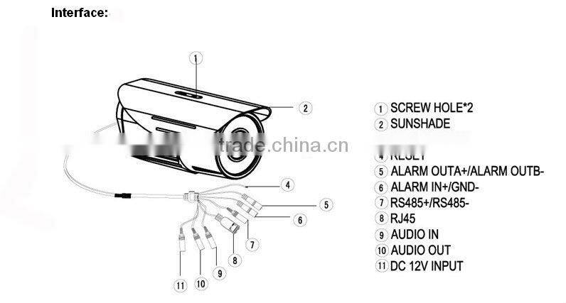Small Water proof IR Bullet IP Camera SA6801B-42S(N)/52S(N)D