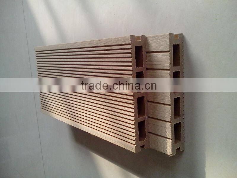 Low maintainance good price hollow wood plastic composite decking