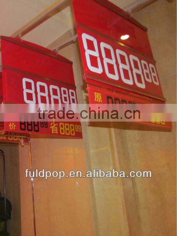 Supermarket plastic rotation price sign pricing ticket board