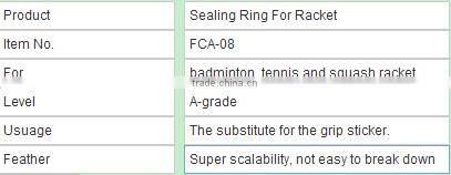 silicone tennis racket grips ring and accept customised logo