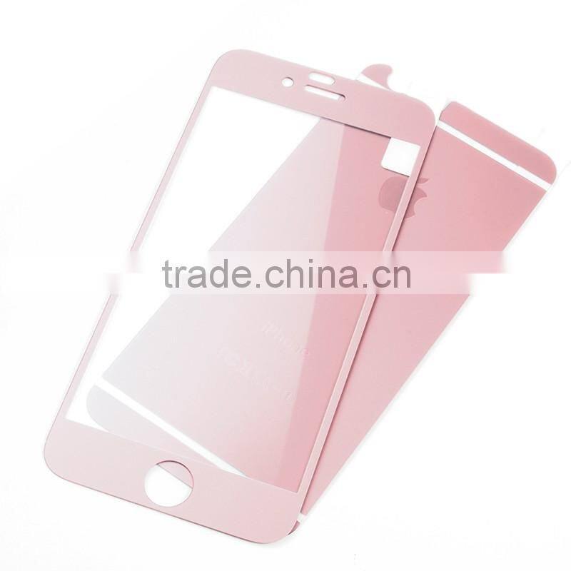 Itop Brand Free Sample Available Golden Rose Colorful Glass Screen Protector for Iphone 6 And 6Plus