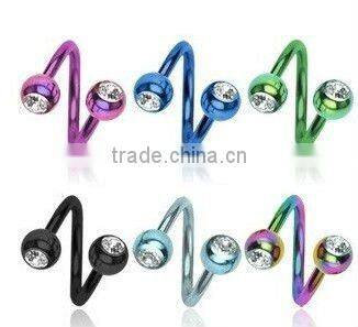 fashion body piercing jewelry lip labret ring