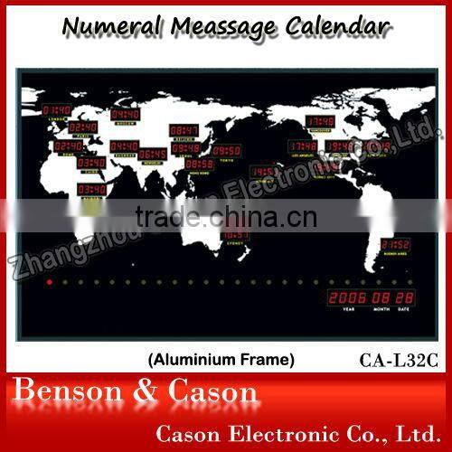 Radio Controlled Wall Clock Time Clock/ Aluminium Clock