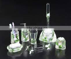furniture/shelf/acrylic bathroom accessory set-y130966/toothpaste&tooth glass holder/soapbox