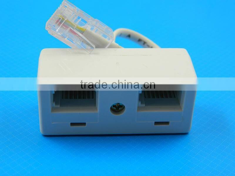 RJ45 to Dual US BT Socket Secondary Telephone Adapter
